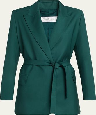 Max Mara Talento Tie-Waist Wool Coat