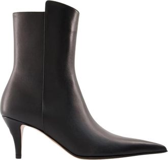 Alexander McQueen 80mm Leren Laarzen - Dames - Laarzen met Hak - Zwart - 40 EU - Schoenen
