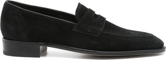 John Lobb Su&egrave;de loafers - Zwart