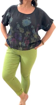 Made in Italy Starlight Italian Magic Pants In Pistachio Green