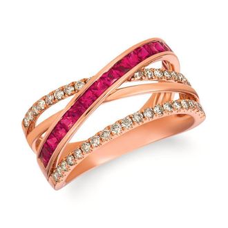 Le Vian Ladies Passion Ruby Rings set in 14K Strawberry Gold