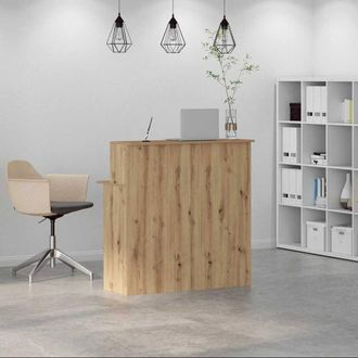 Berkfield Home Reception Desk Artisan Oak 100x50x103.5 cm Engineered Wood in Brown