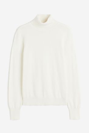 H&M Rollkragenpullover - Weiss