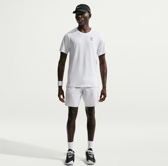 Nike Mens Court Advantage Dri-FIT 8 Tennis Shorts in White | FZ9322-100