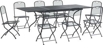 vidaXL Conjunto De Comedor De Jard&iacute;n 9 Uds. Gris Antracita Vidaxl