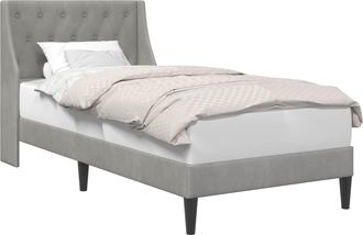 vidaXL Estructura De Cama Gris Claro 100 X 200 Cm Terciopelo Vidaxl