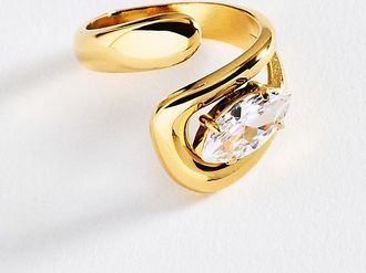 Anthropologie Bezel Wrap Ring