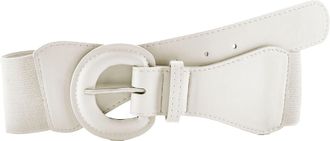 Lascana Tailleng&uuml;rtel LASCANA Stretchg&uuml;rtel, Damen, Gr. 105, weiss (wei&szlig;), Materialmix, unifarben, G&uuml;rtel Tailleng&uuml;rtel, Shaping-Effekt, grosse Schliesse, f&uuml;r