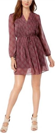 Maison Jules Printed Fit And Flare Mini Dress In Ruby Wine Combo