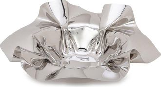 Alice Pazkus 14In Round Stainless Steel Ruffled Design Serving Bowl