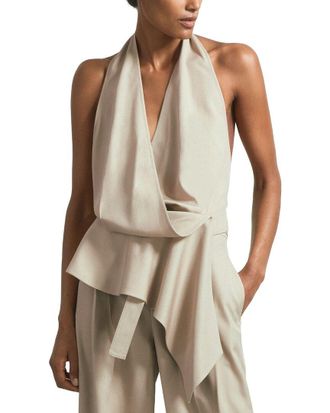 Reiss Matilda Halter Wool-Blend Top