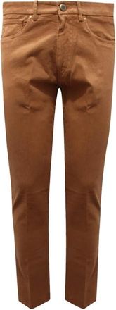 Berwich Italiaanse stijl 5-pocket broek - Heren - Chinos - Bruin - W33 - Broeken