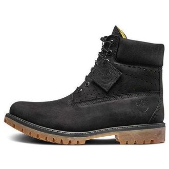 Timberland 6-Inch Premium Perforated Boot Black Nubuck A1YN7