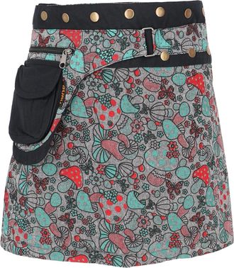 GURU SHOP Psytrance Wickelrock - Asymmetrisch Damen Free Size 36-42