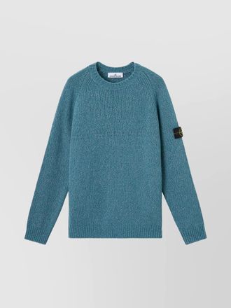 Stone Island knitwear with raglan sleeves and ribbed cuffs