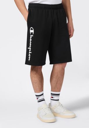Champion Sweatshorts CHAMPION BASICS Terry Shorts Large Logo, Herren, Gr. XL (56/58), N-Gr, schwarz (nbk, ns), Obermaterial: 55% Baumwolle, 45% Polyester, Hose