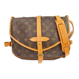 Louis Vuitton Saumur Handbag Monogram Canvas Brown Canvas Handbag (Pre-Owned)