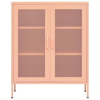 Berkfield Home Storage Cabinet Pink 80x35x101.5 cm Steel