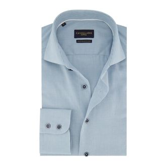 Cavallaro Overhemden, Heren, Blauw, XL, Katoen, Vernio Shirt