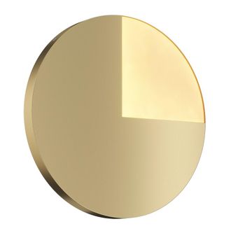 Maytoni Aplique de pared led 12w moderno y elegante circular dorado &oslash; 44,8 cm