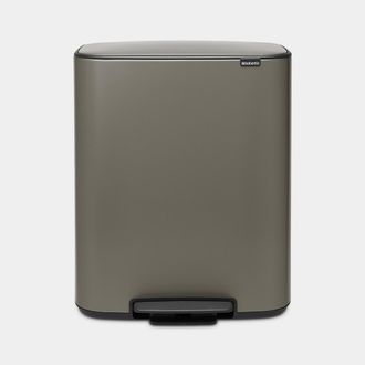 Brabantia Cubos De Basura Con Pedal 2 X 30 L Platinium - Bo - Brabantia