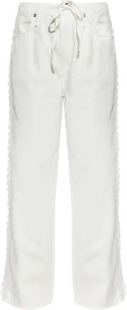 Rag & Bone Jeans met Scallop-rand - Dames - Regular Fit Jeans - Wit - XS - Katoen - Jeans