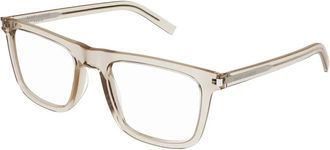 Saint Laurent Glasses, male, Beige, Size: 54 MM Slim Opt Optical Frame