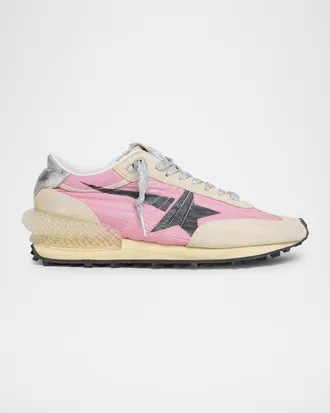 Golden Goose Running Marathon Suede Nylon Sneakers