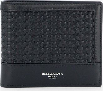 Dolce & Gabbana Portafoglio in pelle con motivo intrecciato - DOLCE & GABBANA - gender_Man