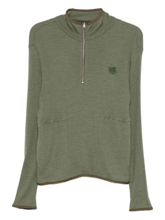 RANRA Fissure Zip Up Rib L/S Tee