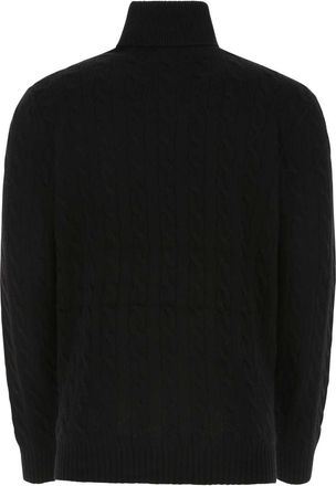 Polo Ralph Lauren Mens Black Wool Blend Sweater 002 Exterior: Cashmere Maglieria