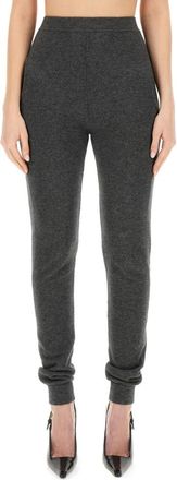 Saint Laurent T Cashmere Leggings - Dames - Leggings - Grijs - S - Wol - Broeken