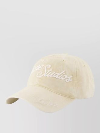 Acne Studios cotton cap curved brim logo detail