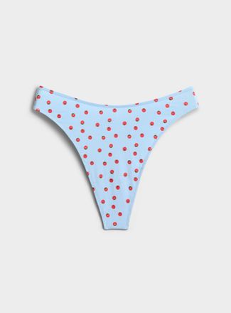 Miiyu Womens Solid high-cut essential thong Organic cotton