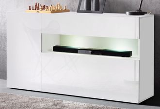 Inosign Sideboard »Potenza, Kommode, Schrank« 1x Tür, 1x Klappe, 1x Schubkasten, Breite 140 cm, ohne Beleuchtung