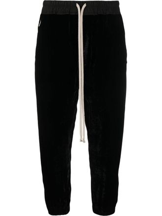 Rick Owens Pantaloni sportivi crop con cavallo basso - Nero