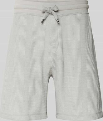 HUGO BOSS Regular Fit Shorts mit Waffelstruktur Modell STRUCTURE in Hellgrau, Gr&ouml;&szlig;e XXL