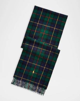 Polo Ralph Lauren Men & apos;s Tartan Lambswool-Cashmere Scarf