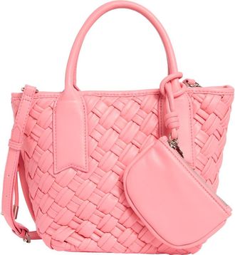 Steve Madden Bgene Woven Satchel Bag in Thrift Pink at Nordstrom Rack