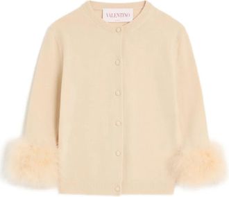 Valentino Garavani Cardigan con piume - Toni neutri