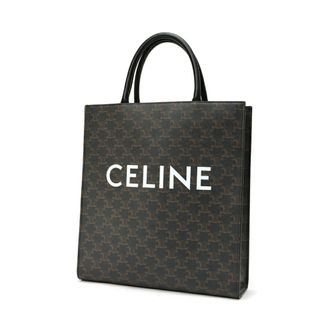 Celine Cabas Black Coated Canvas Leather Tote Bag (Pre-Owned)