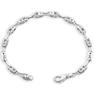 Pompeii3 Mens 14k Gold (17gram) or Platinum (31gram) 4.5mm Link Bracelet 8.5