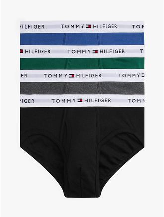 Tommy Hilfiger Mens Cotton Classics Brief 4-Pack - Blue - XL