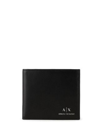 A|X Armani Exchange logo-print bifold wallet - Black