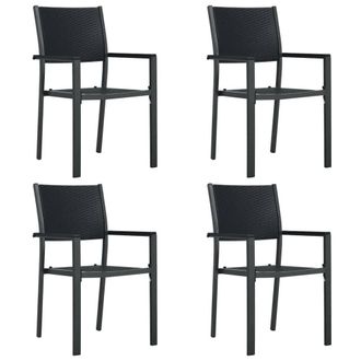 Berkfield Home Decorative 5 Piece Garden Dining Set Black