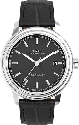 Timex Waterbury Metropolitan Automatic Black Dial Mens Watch TW2Y23000