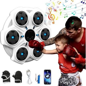 OEM M&aacute;quina De Boxeo Musical Con Guantes De Boxeo, Bluetooth, M&aacute;quina De Boxeo Musical Inteligente Con 3 Velocidades Y Luz, M&aacute;quina De Boxeo Musical Monta