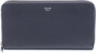 Celine Black Leather Long Wallet (Bi-Fold) (Pre-Owned)