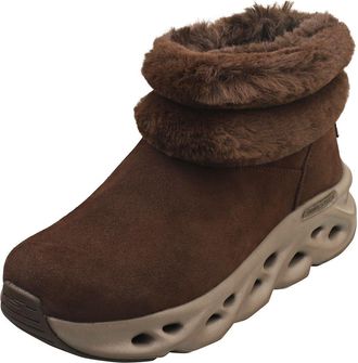 Skechers Go Swirl Tech Boot London Womens Fashion Boots in Chocolate - 5 UK