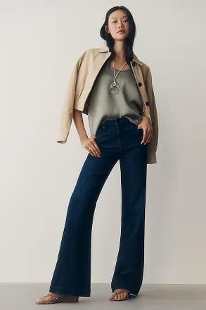 Paige Leenah 32 Mid-Rise Flared Jeans